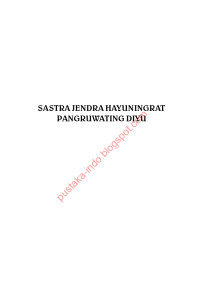 Image of Sastra Jendra Hayuningrat Pangruwating Diyu